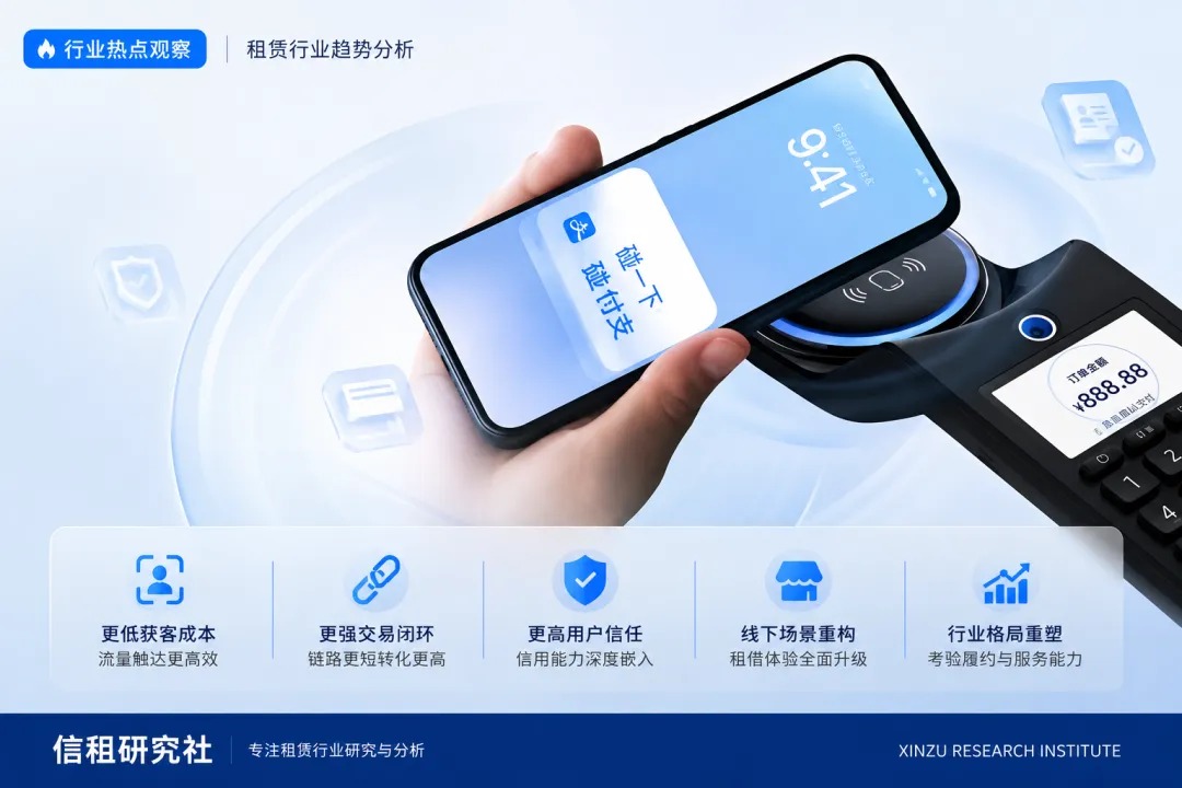 支付宝“碰一下”继续扩张，信用租赁离超级入口还有多远？